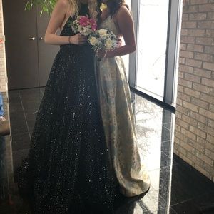 black sparkly wedding dress